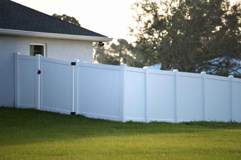 Gray Vinyl Fence Installation
